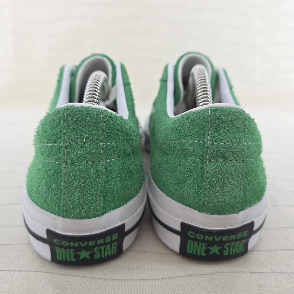 Converse Mens One Star Ox Green Suede White Sneakers Shoes 161240C Size 7.5 - Picture 5 of 11